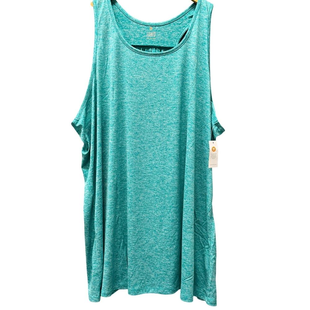 Juno Active Tank Top SunLite UPF 50+ Lightweight Teal Blue Womens 4X NEW